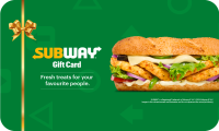 Subway gift card